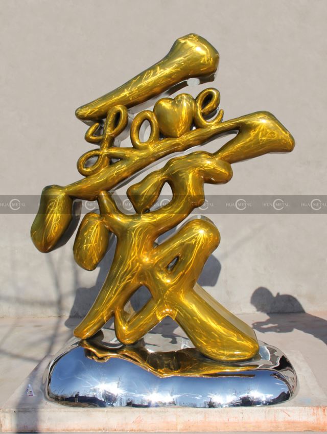 Farblichen Beschichtung Edelstahl-Skulptur