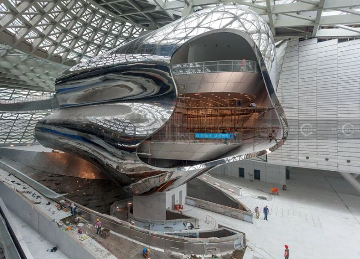 Site-installation-Stainless-steel-sculptures-fabrication-factory-beijing-china (1)